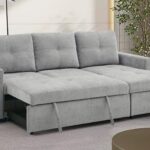 Honey B Lilly Sofa Bed - Grey - Image 1