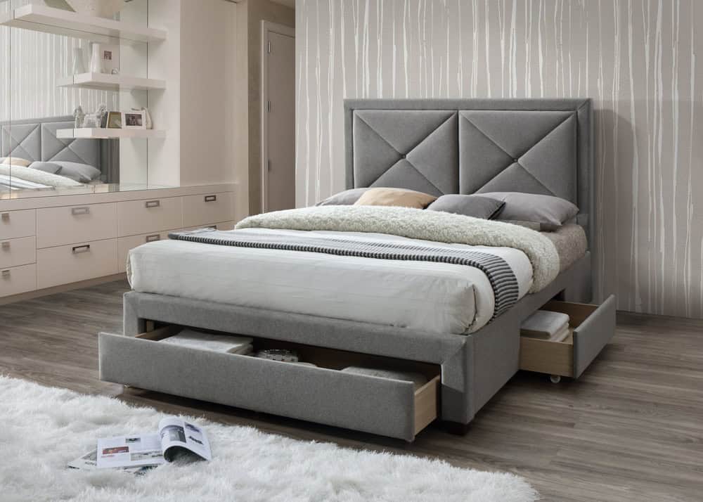 Limelight Cezanne 4ft6 3 Drawer Bedframe – Grey Marl