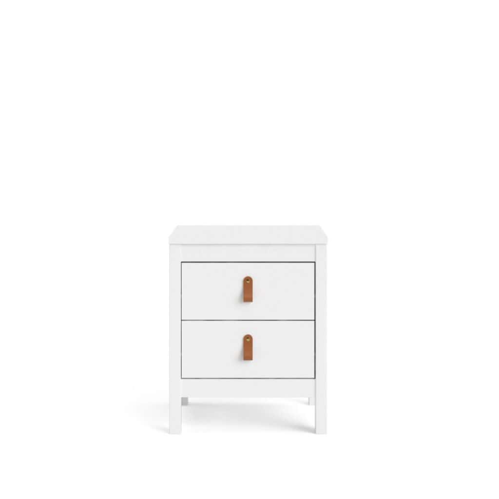 Madrid 2 Drawer Nightstand - White