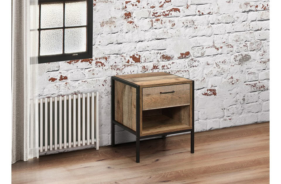 Urban Rustic 1 Drawer Bedside Cabinet