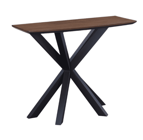 Nevada Curved Console Table - Dark Wood - Image 2