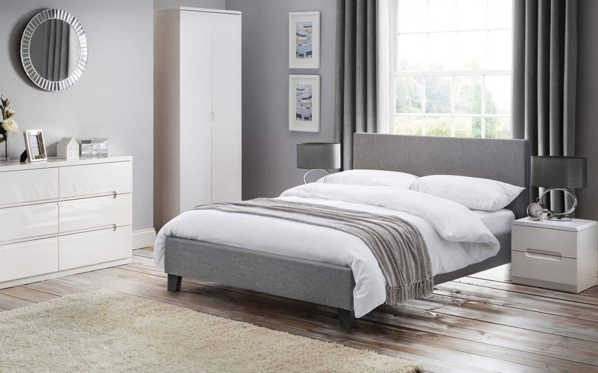 4ft Murano Bedframe - Grey Linen - Image 4