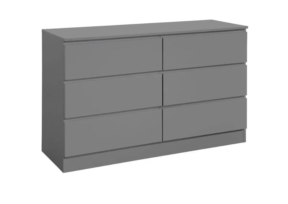 Oslo 6 Drawer Chest - Grey - Image 2