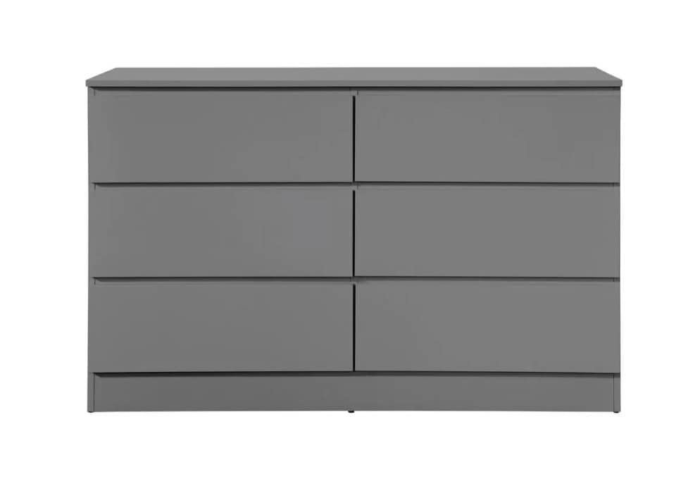 Oslo 6 Drawer Chest - Grey - Image 4