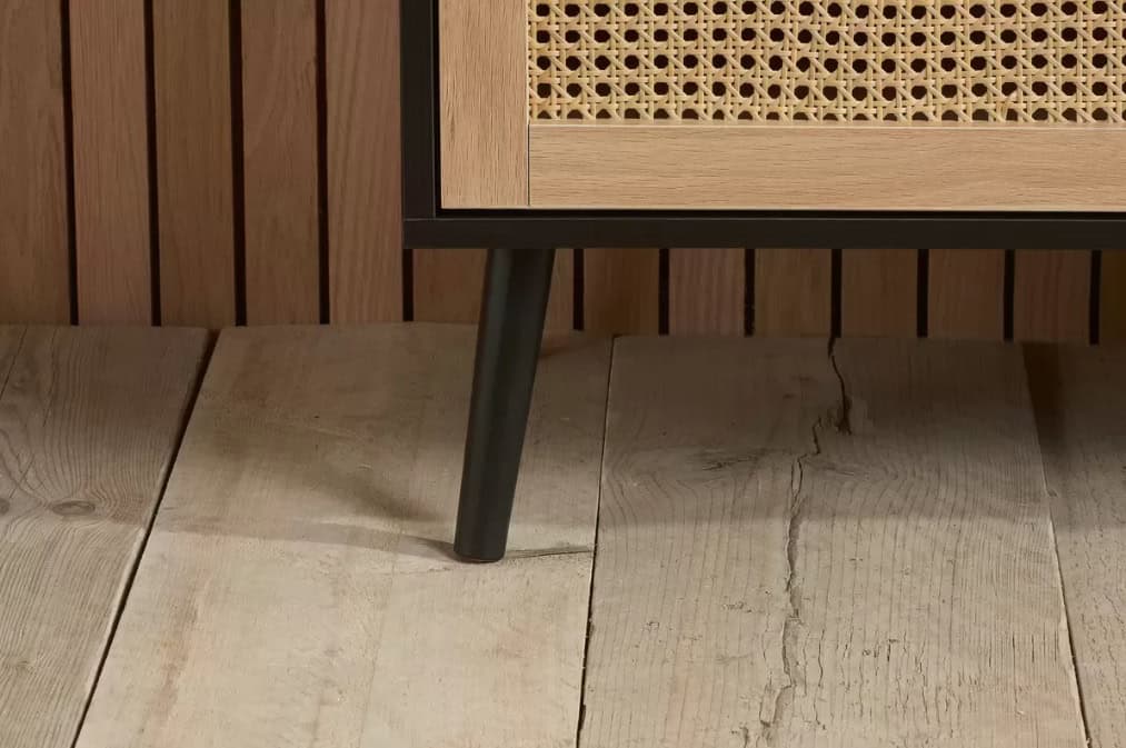 Croxley 7 Drawer Rattan Chest - Black - Image 3