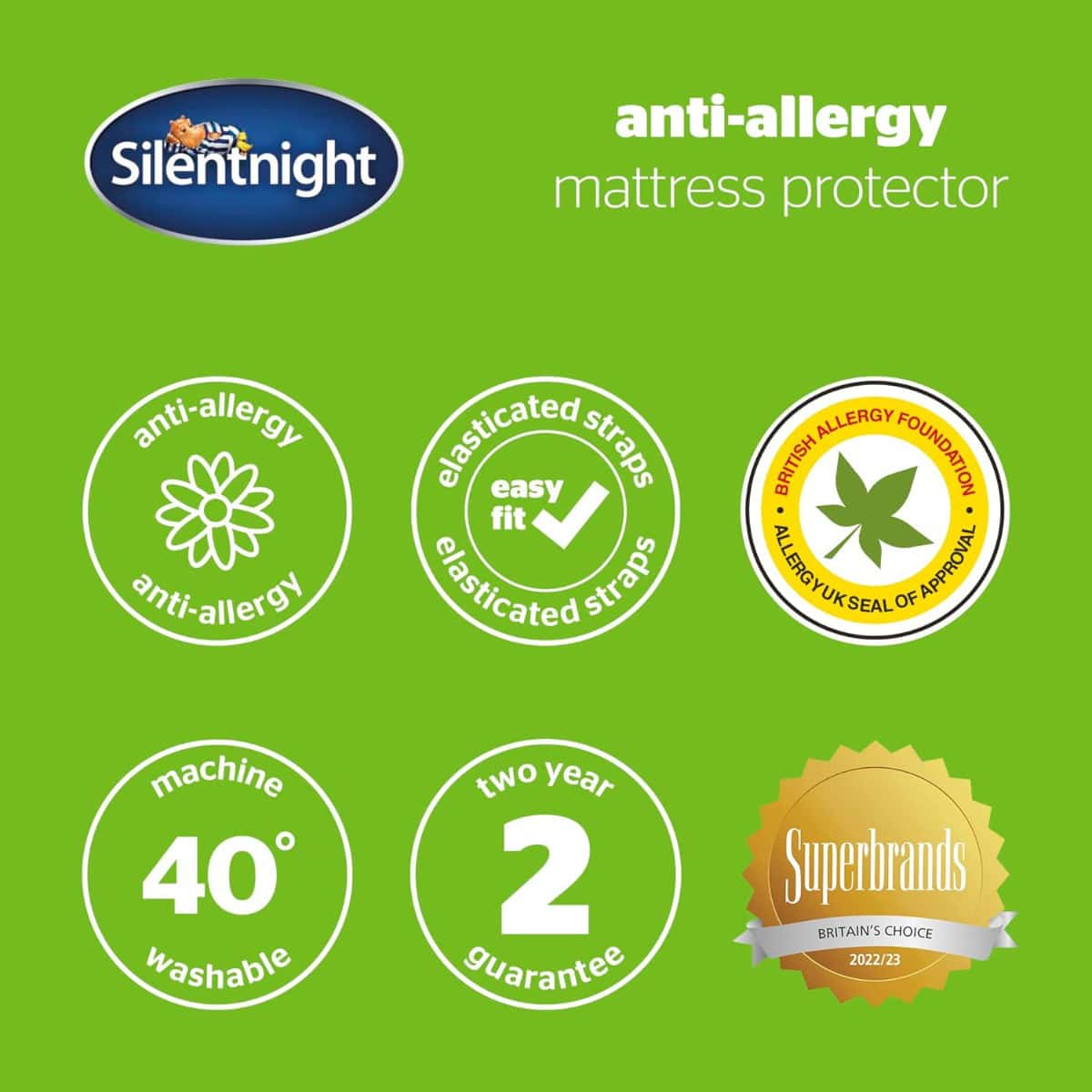 Silentnight Anti-Allergy Mattress Protector - 6ft Super King Size - Image 7