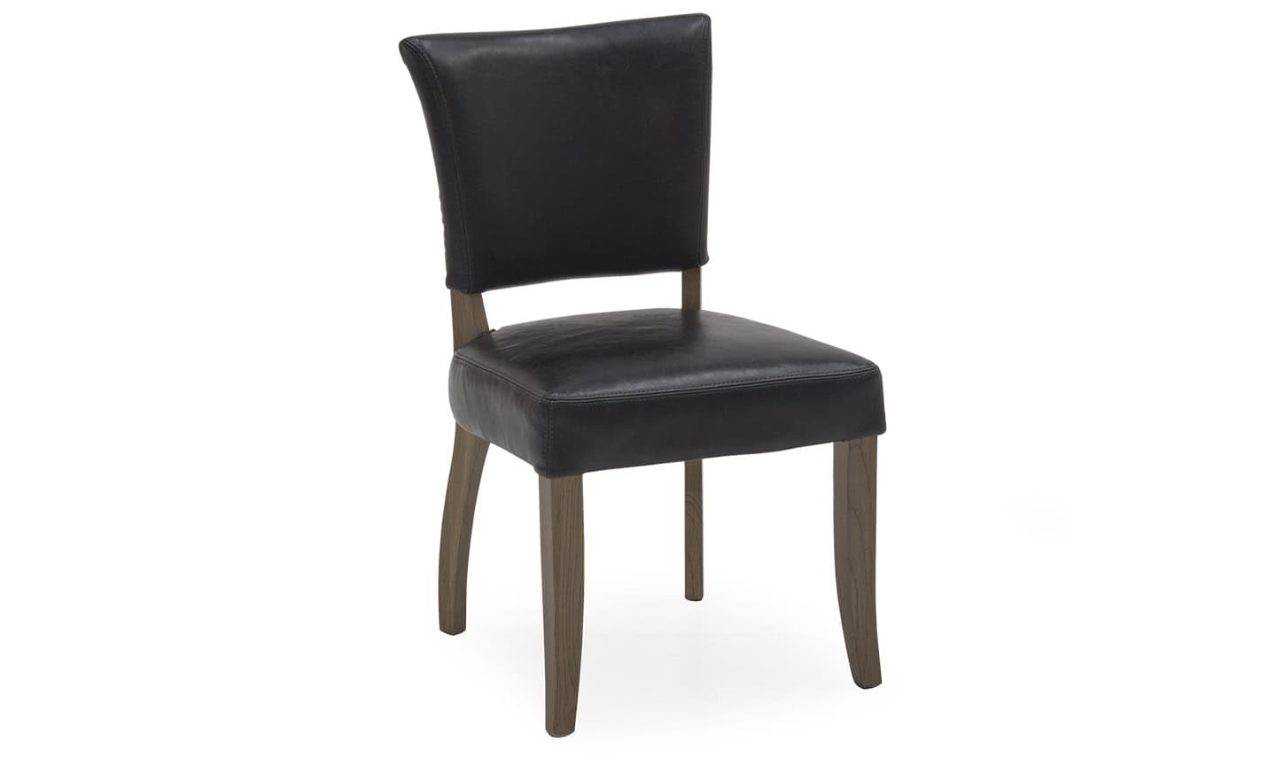 Duke Dining Chair Leather – Ink Blue
