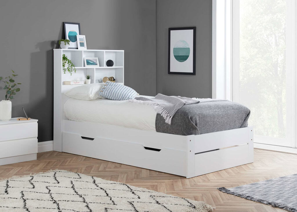 3ft Alfie Storage Bed – White