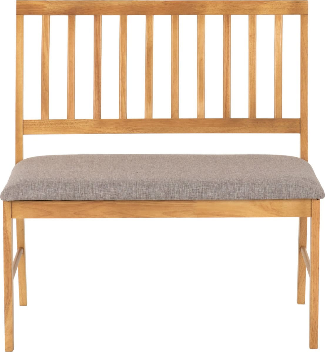 Austin 1+2 Dining Bench Set - Oak Effect and Grey Fabric - Image 3