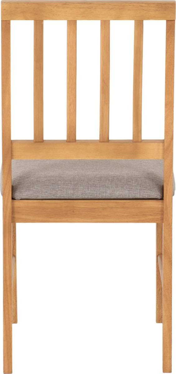 Austin 1+4 Dining Set - Oak Effect and Grey Fabric - Image 7