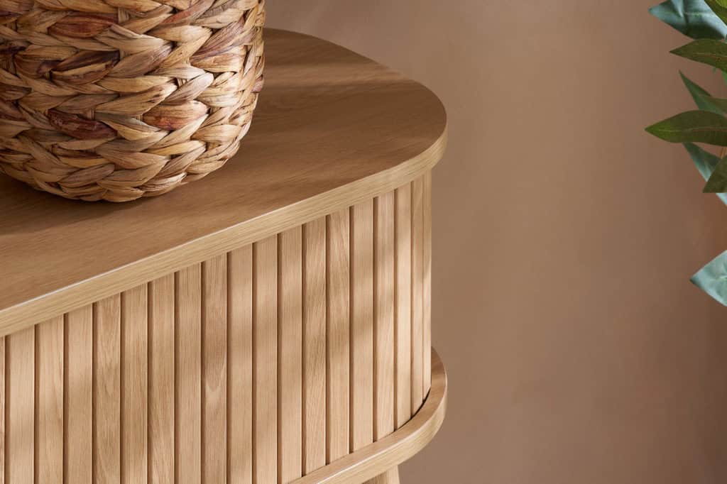 Axel Fluted Console Table - Oak - Image 8