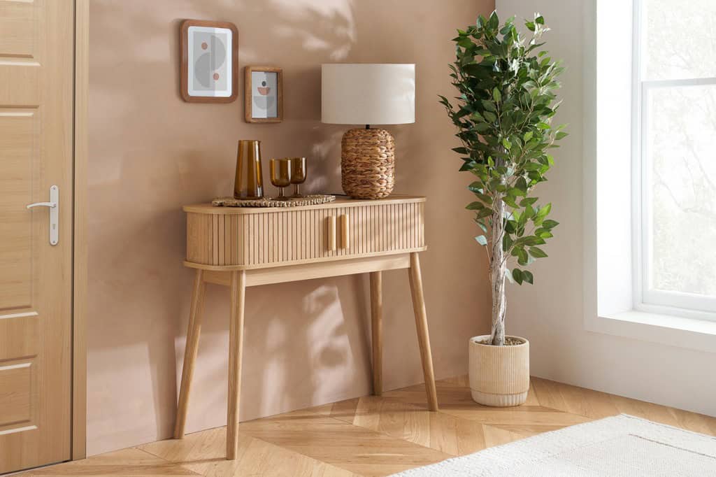 Axel Fluted Console Table - Oak - Image 10