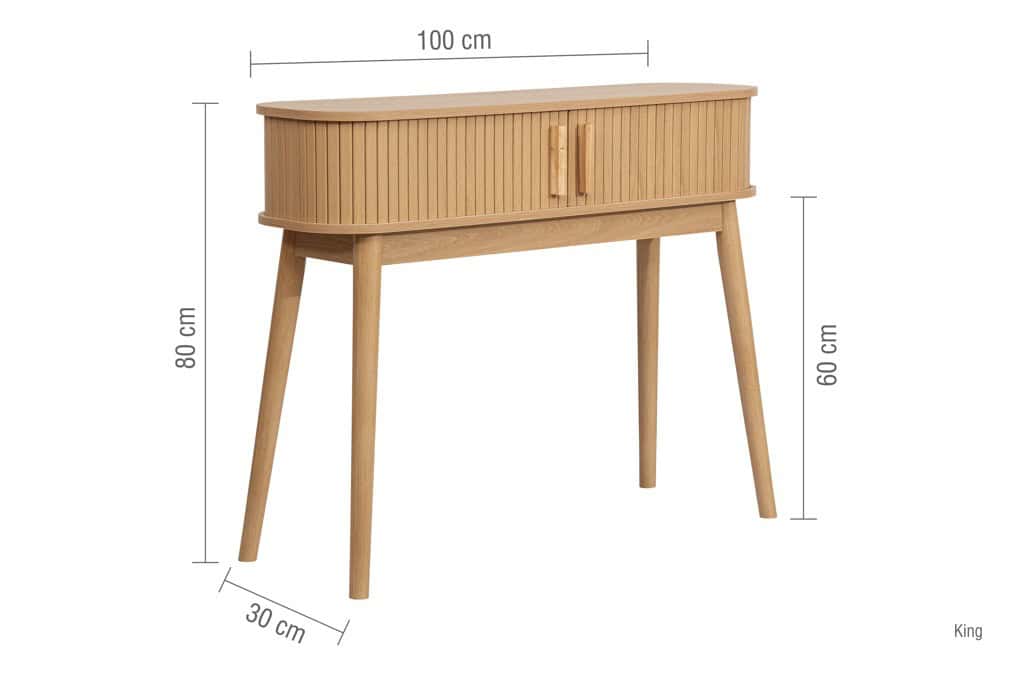 Axel Fluted Console Table - Oak - Image 12