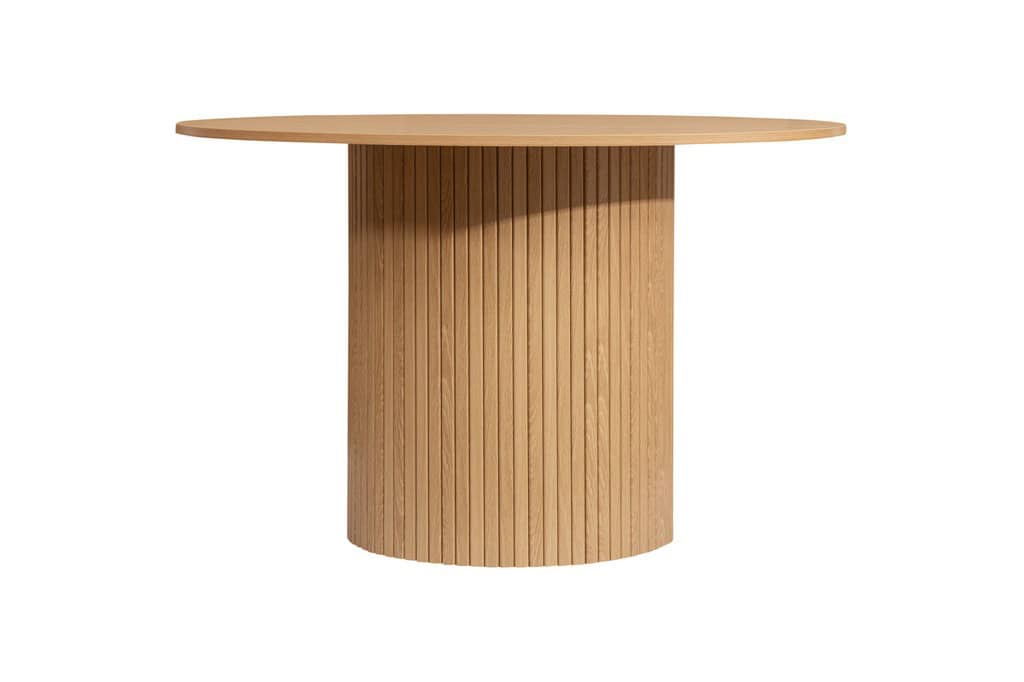 Axel Round Fluted Dining Table - Oak - Image 2