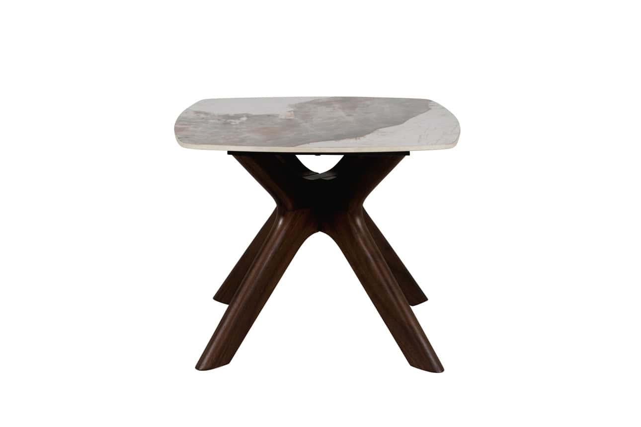 Ariya Lamp Table - Marble/Walnut - Image 2