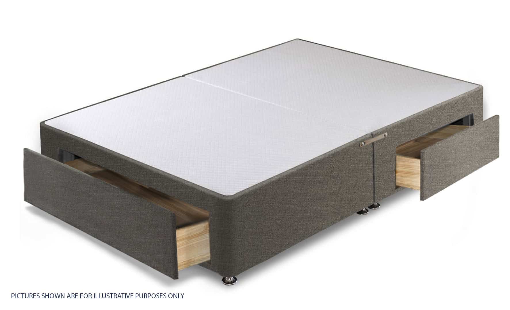 Apollo 6ft Azzure Grey Jumbo Drawer Divan Base - Image 2