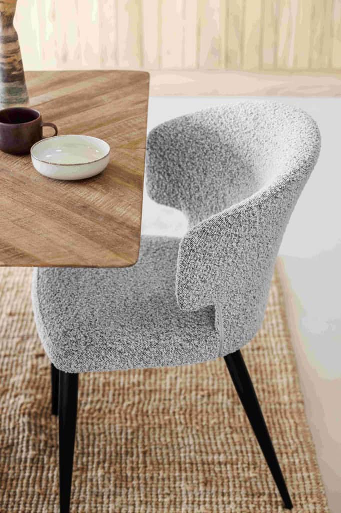 Belle Dining Chair (Pair) - Grey - Image 5