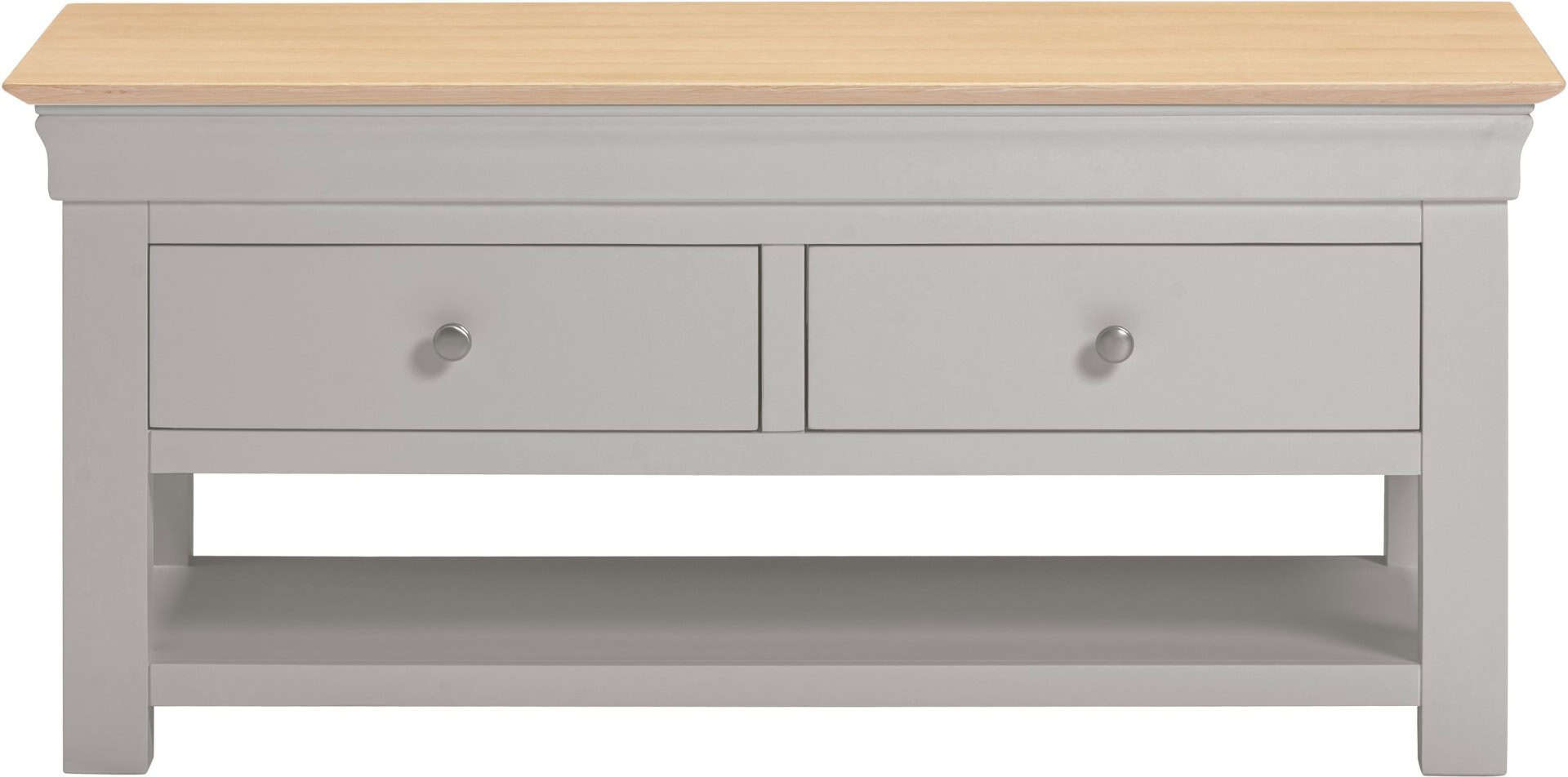 Bordeaux 2 Drawer Coffee Table - Pebble Grey - Image 2