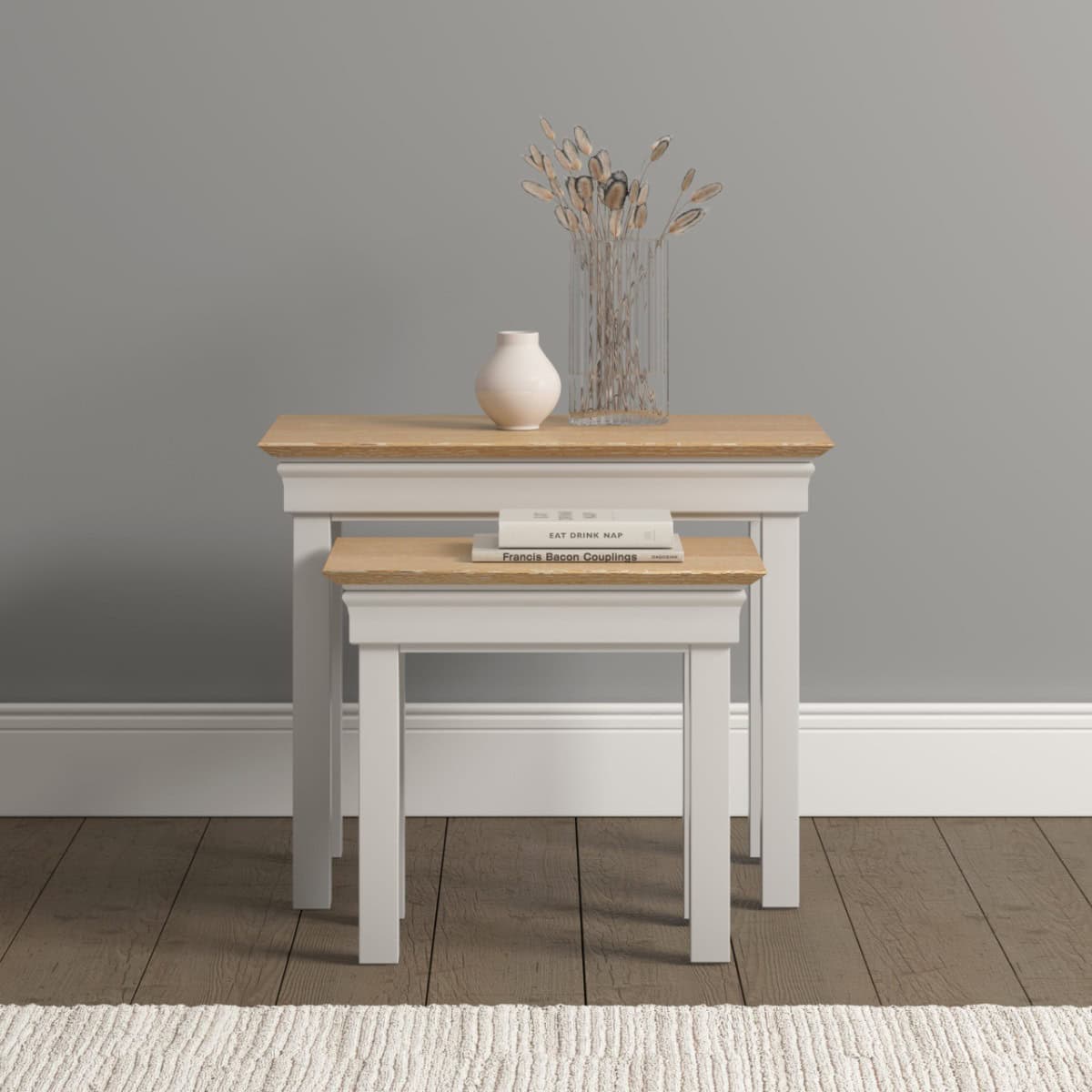 Bordeaux Nest of 2 Tables - Ivory - Image 6
