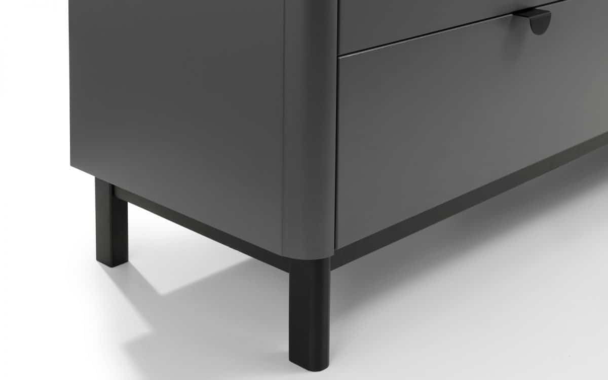 Bennett 6 Drawer Wide Chest - Grey - Image 4