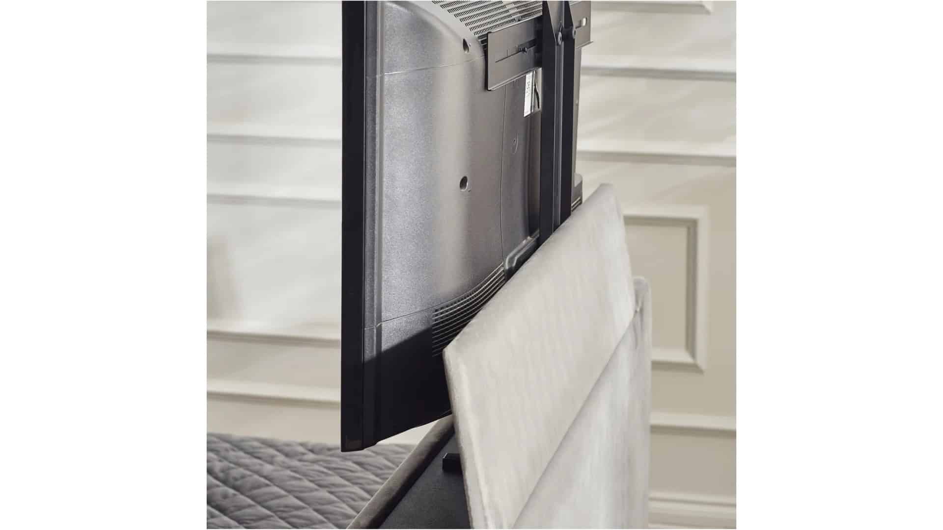 Clarke 5ft TV Side opening Ottoman - Light Grey Fabric - Image 19