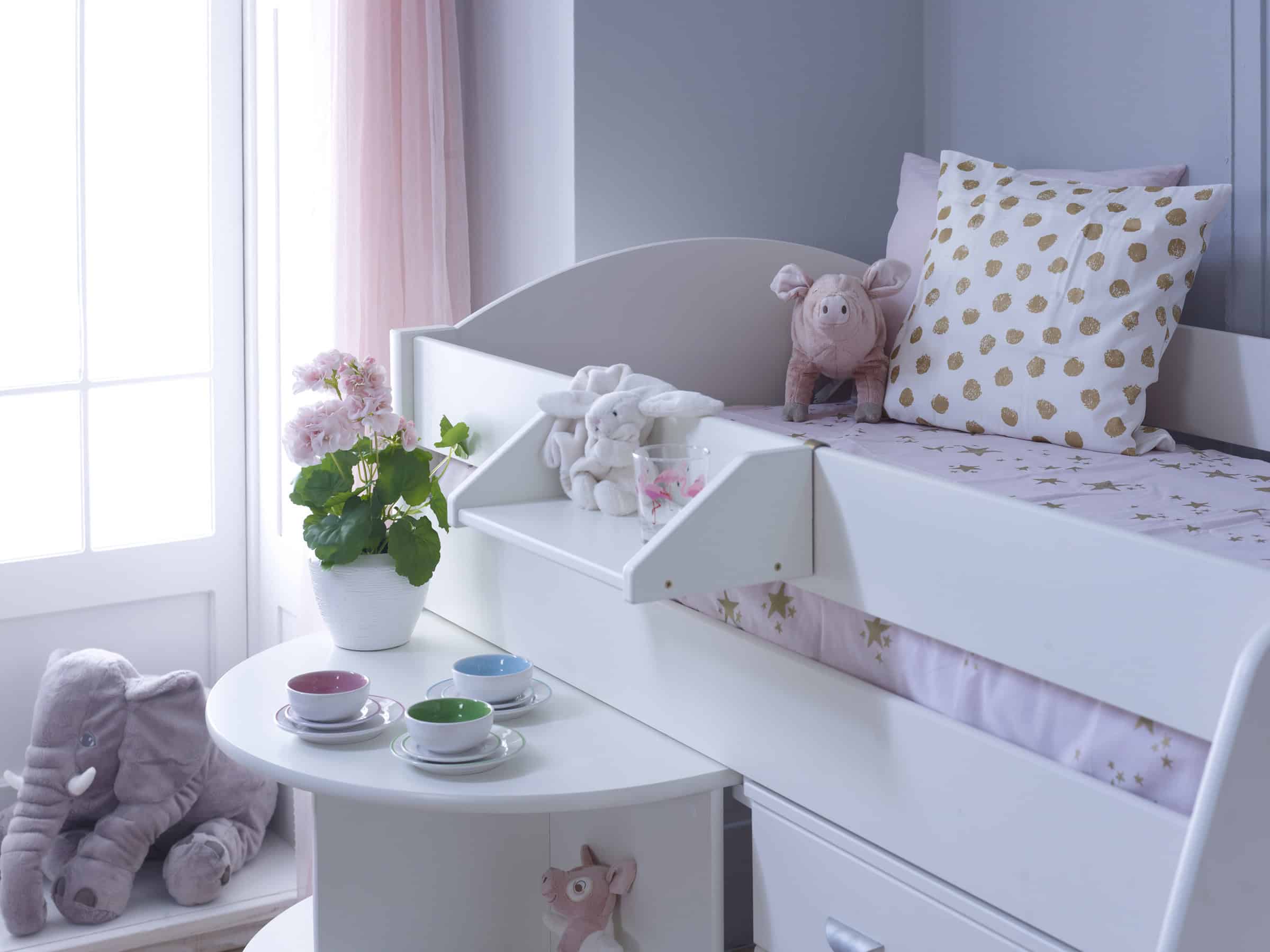 Kids Avenue Noah B Highsleeper - White with Black Cushion - Image 3