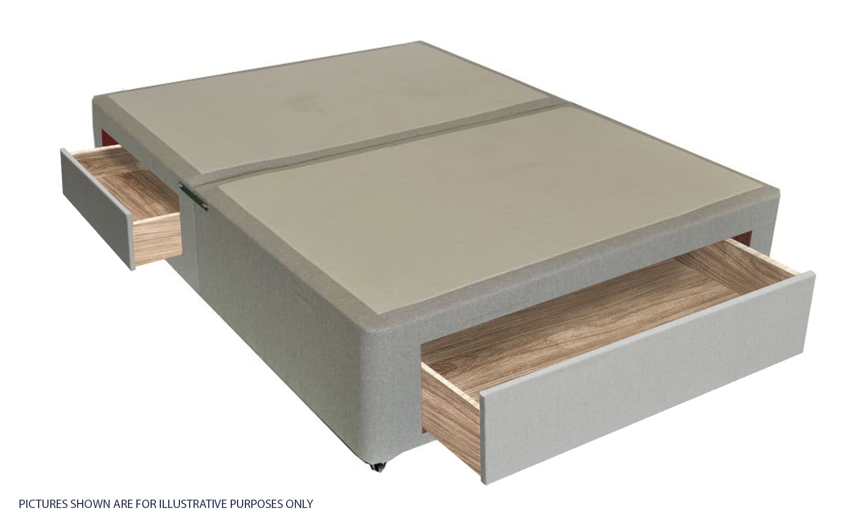 Apollo 4ft Beige Jumbo Drawer Divan Base - Image 2