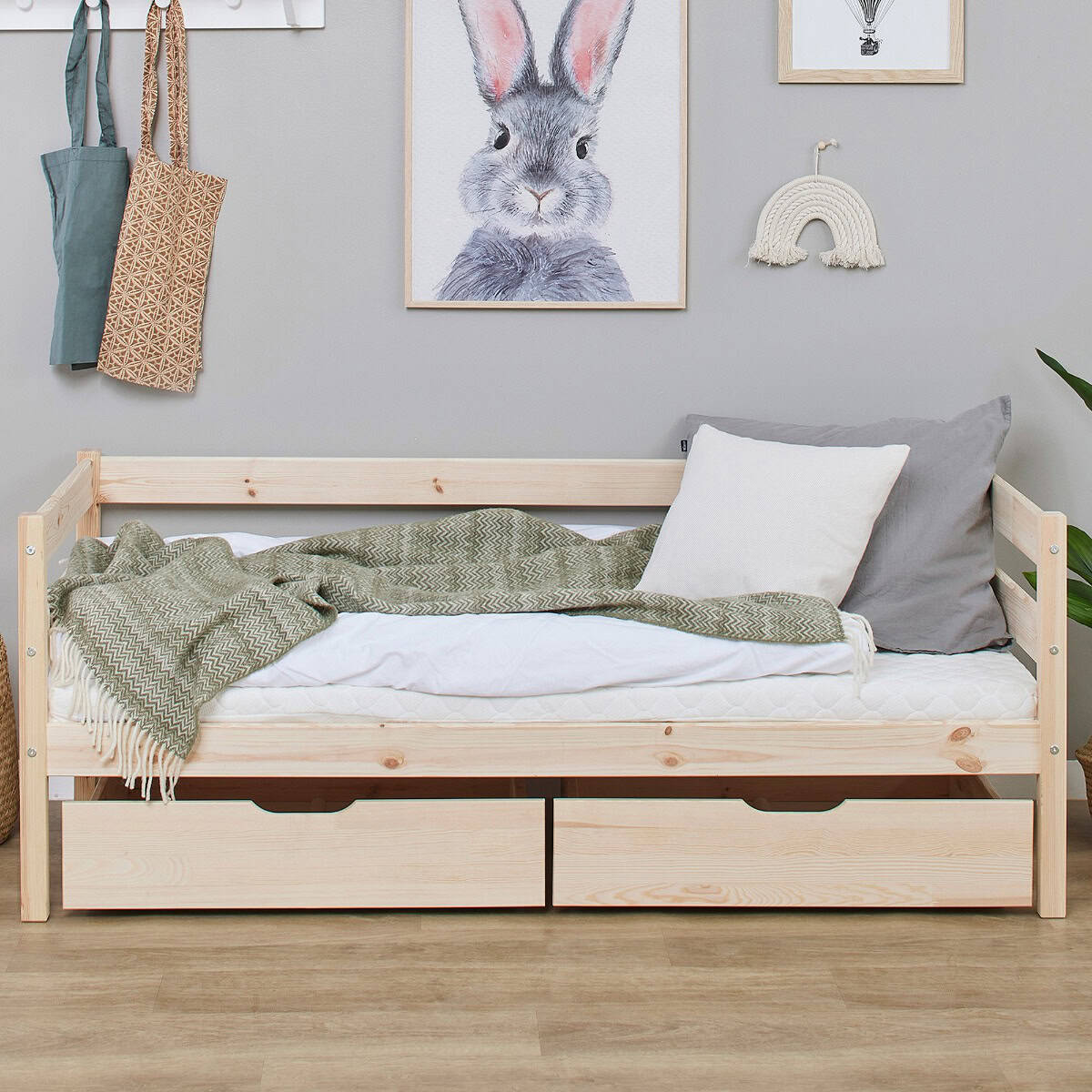 Hoppekids Shorty Daybed with Drawers - Natural - Image 2