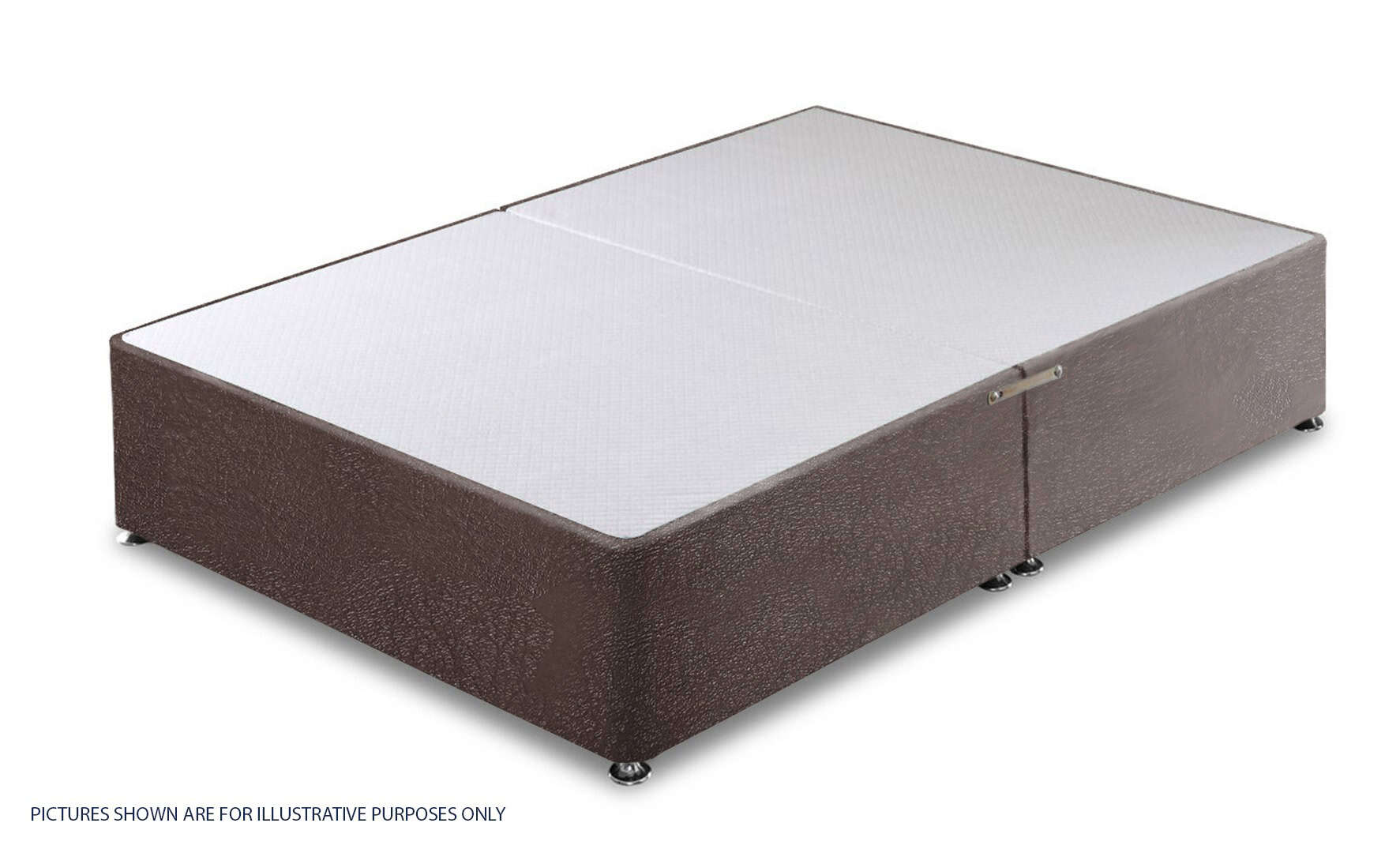 Granada 5ft Divan Base – Brown Faux Leather