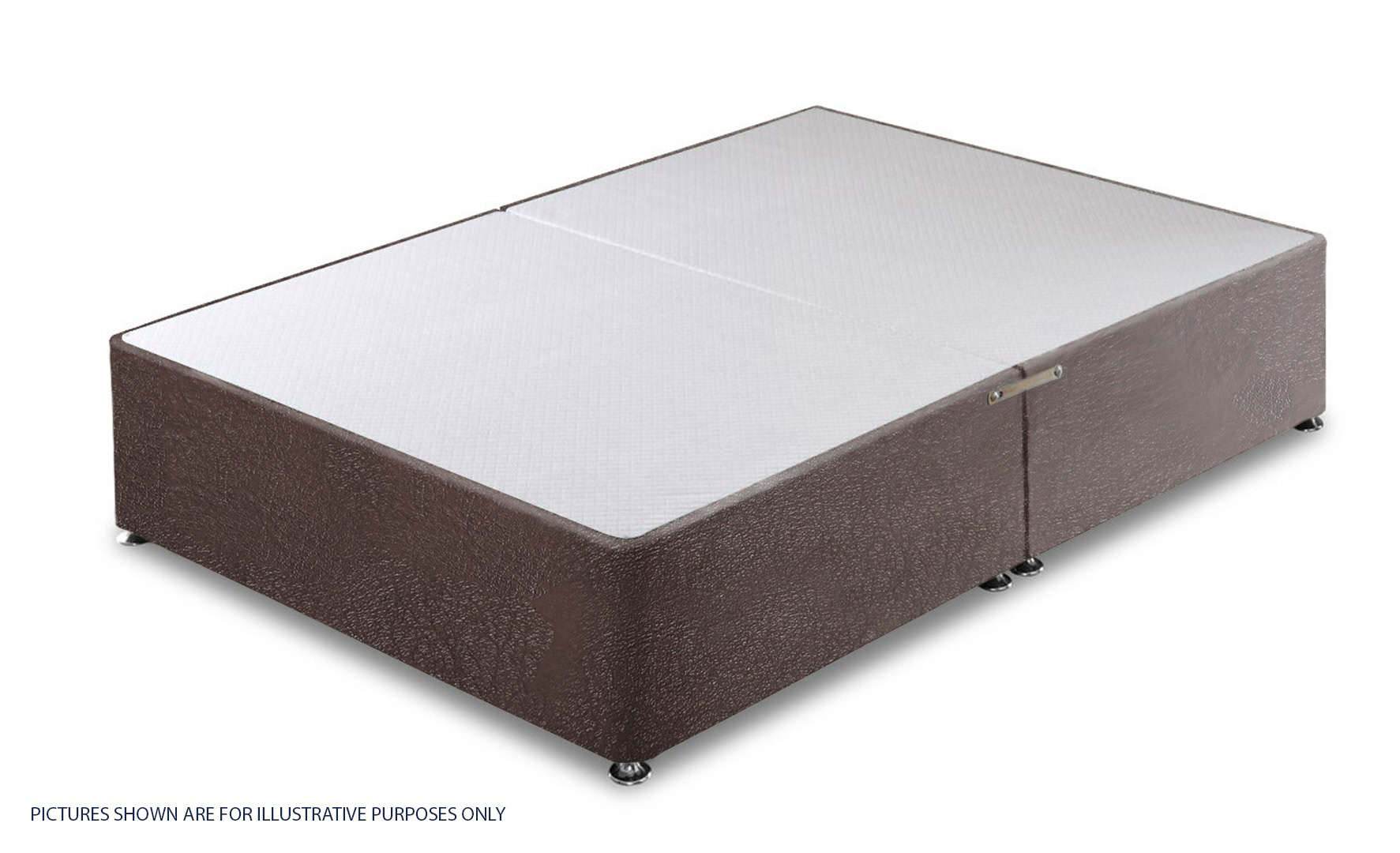 Granada 6ft Divan Base – Brown Faux Leather