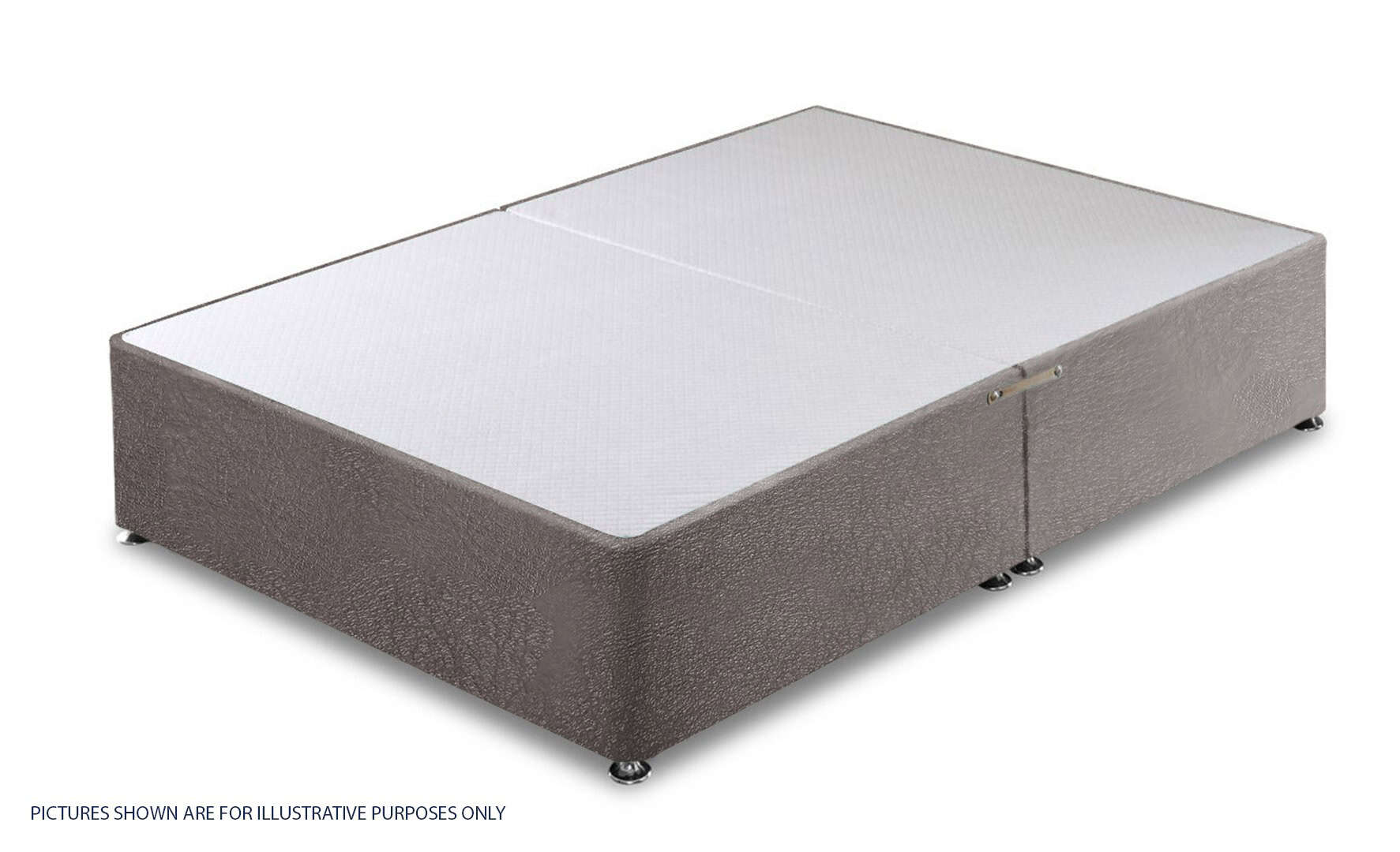 Granada 6ft Divan Base – Grey Faux Leather
