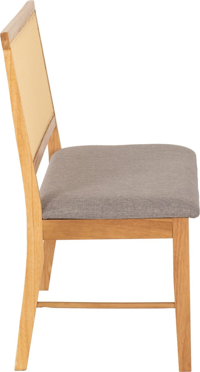 Austin & Ellis 1+4 Dining Set - Oak Effect and Grey Fabric - Image 6