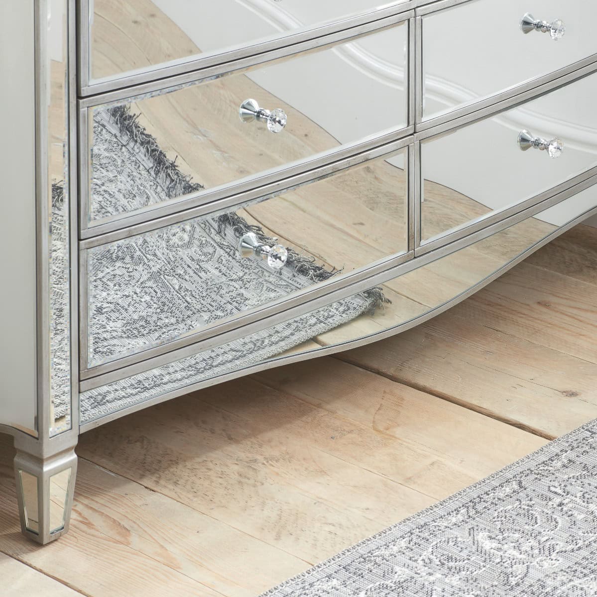 Elysee Mirrored 6 Drawer Wide Chest - Image 2