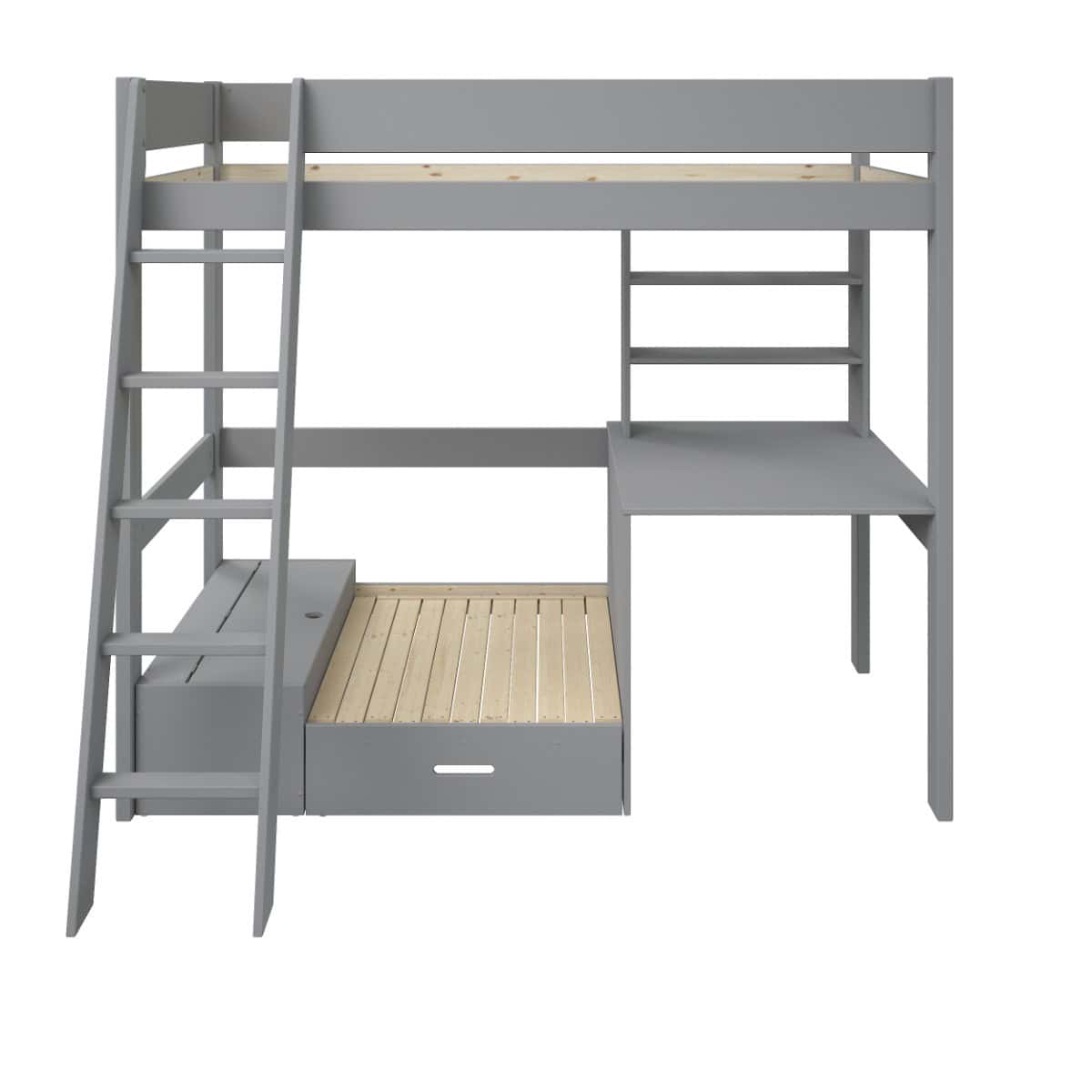 Kids Avenue Estella Grey Highsleeper with Black Sofa Bed - Image 4