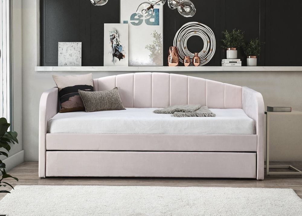 Flintshire Fabric Day Bed - Pink - Image 2