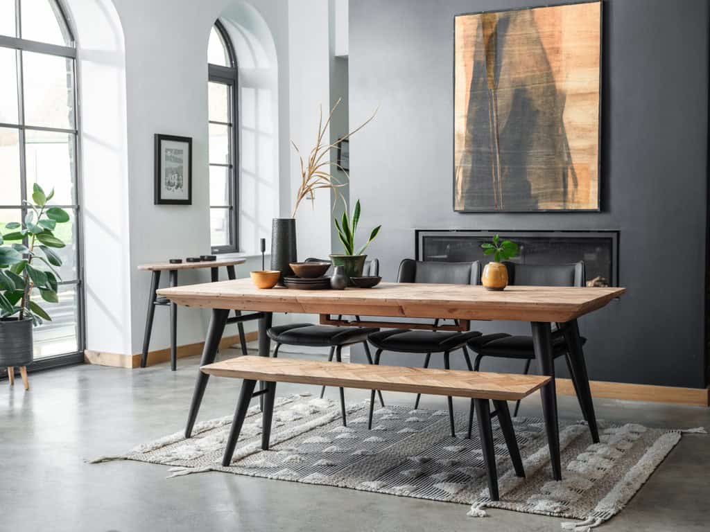 Baker Furniture Franklin 150cm Bench - Chevron - Image 4