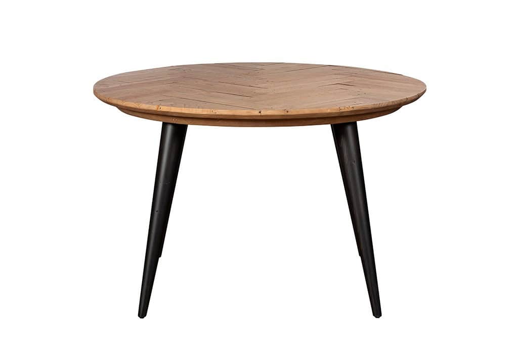 Baker Furniture Franklin Round Dining Table - Chevron - Image 2