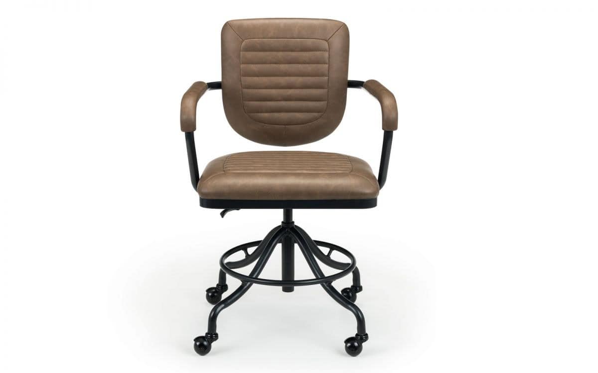 Gerry Office Chair - Brown & Black - Image 3