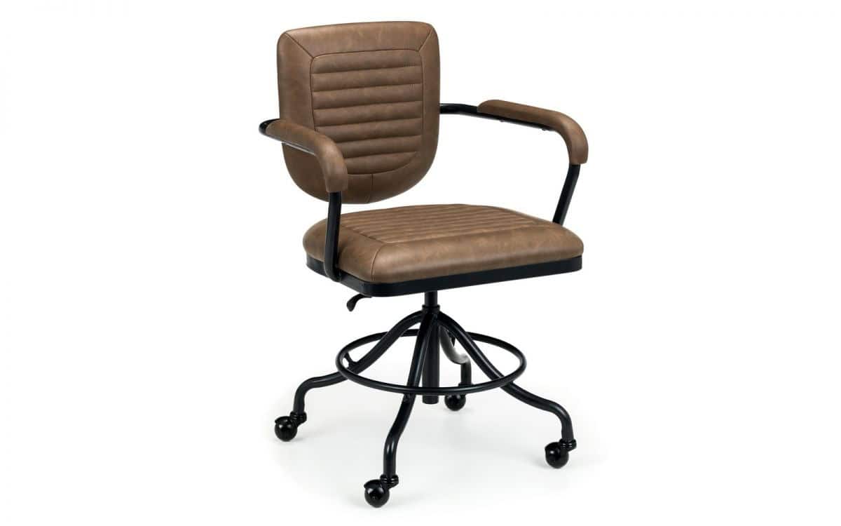 Gerry Office Chair - Brown & Black - Image 2