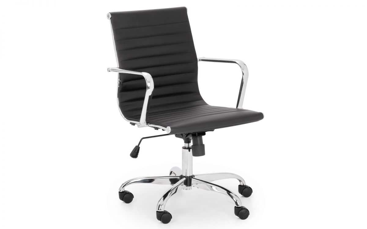 Simmons Office Chair - Black & Chrome - Image 2