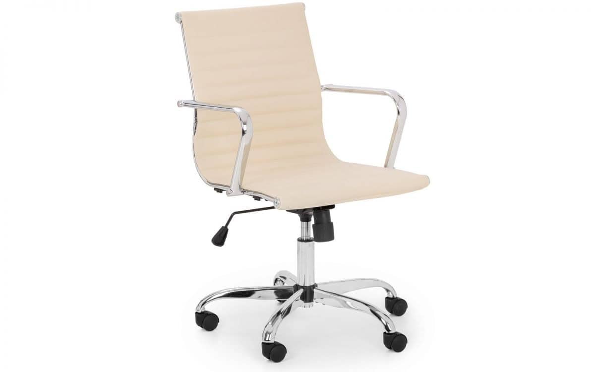 Simmons Office Chair - Ivory & Chrome - Image 2