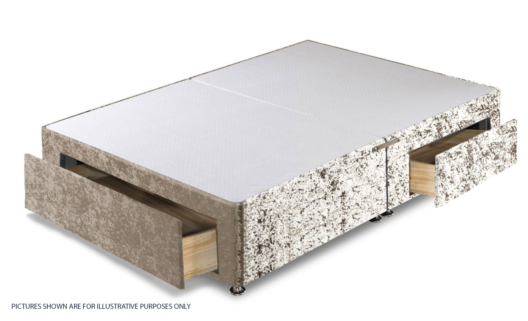 Apollo 4ft6 Glitz Sahara Jumbo Drawer Divan Base - Image 2