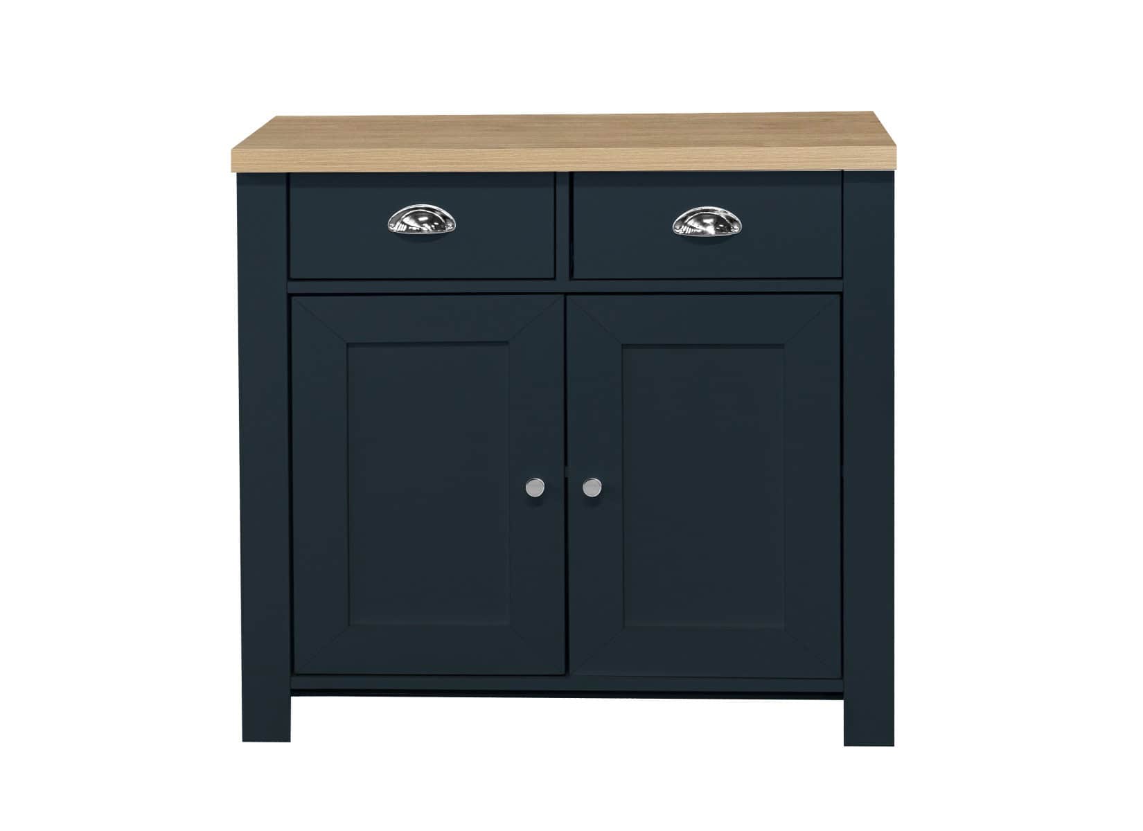 Highgate 2 Door 2 Drawer Sideboard - Navy & Oak - Image 6