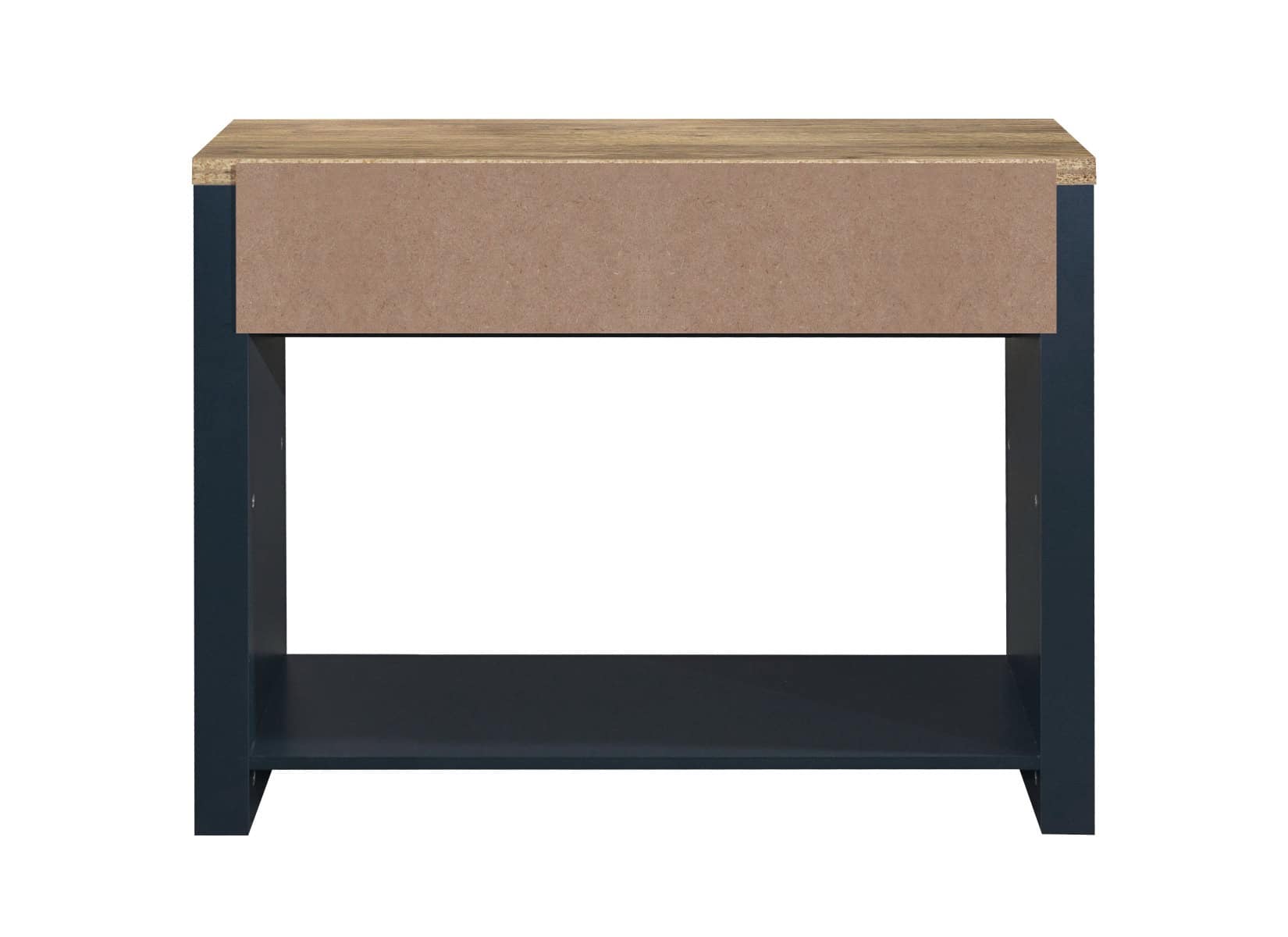 Highgate 2 Drawer Console Table - Navy & Oak - Image 7