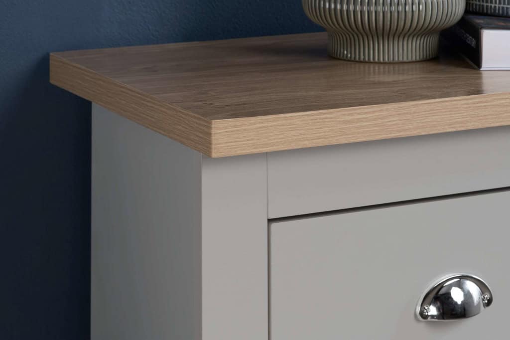 Highgate 4 Drawer Chest - Grey & Oak - Image 4