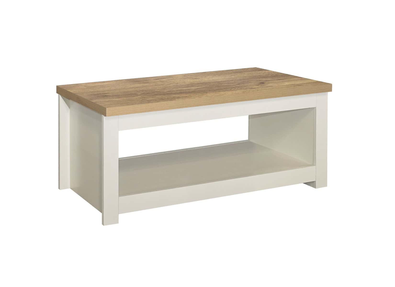 Highgate Coffee Table - Cream & Oak - Image 3