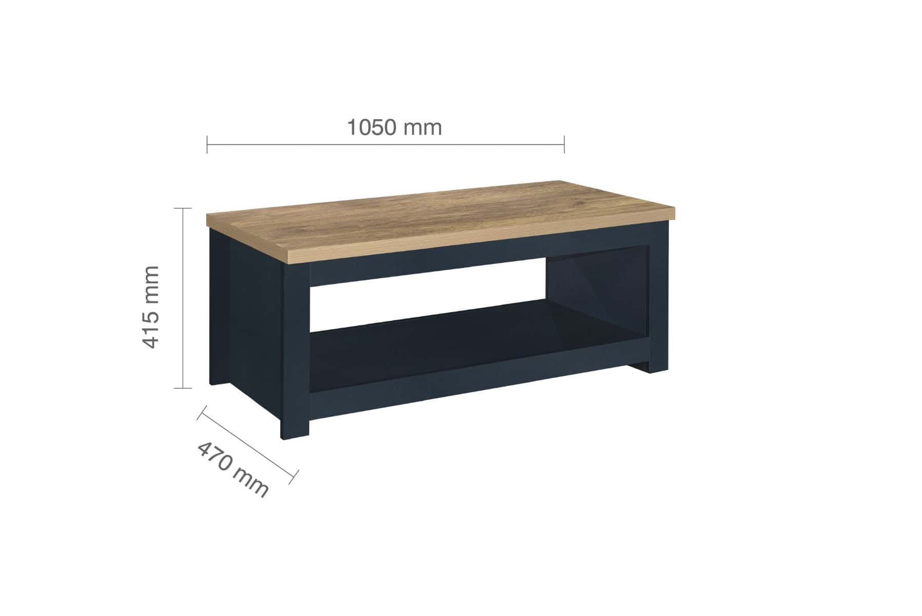 Highgate Coffee Table - Navy & Oak - Image 6