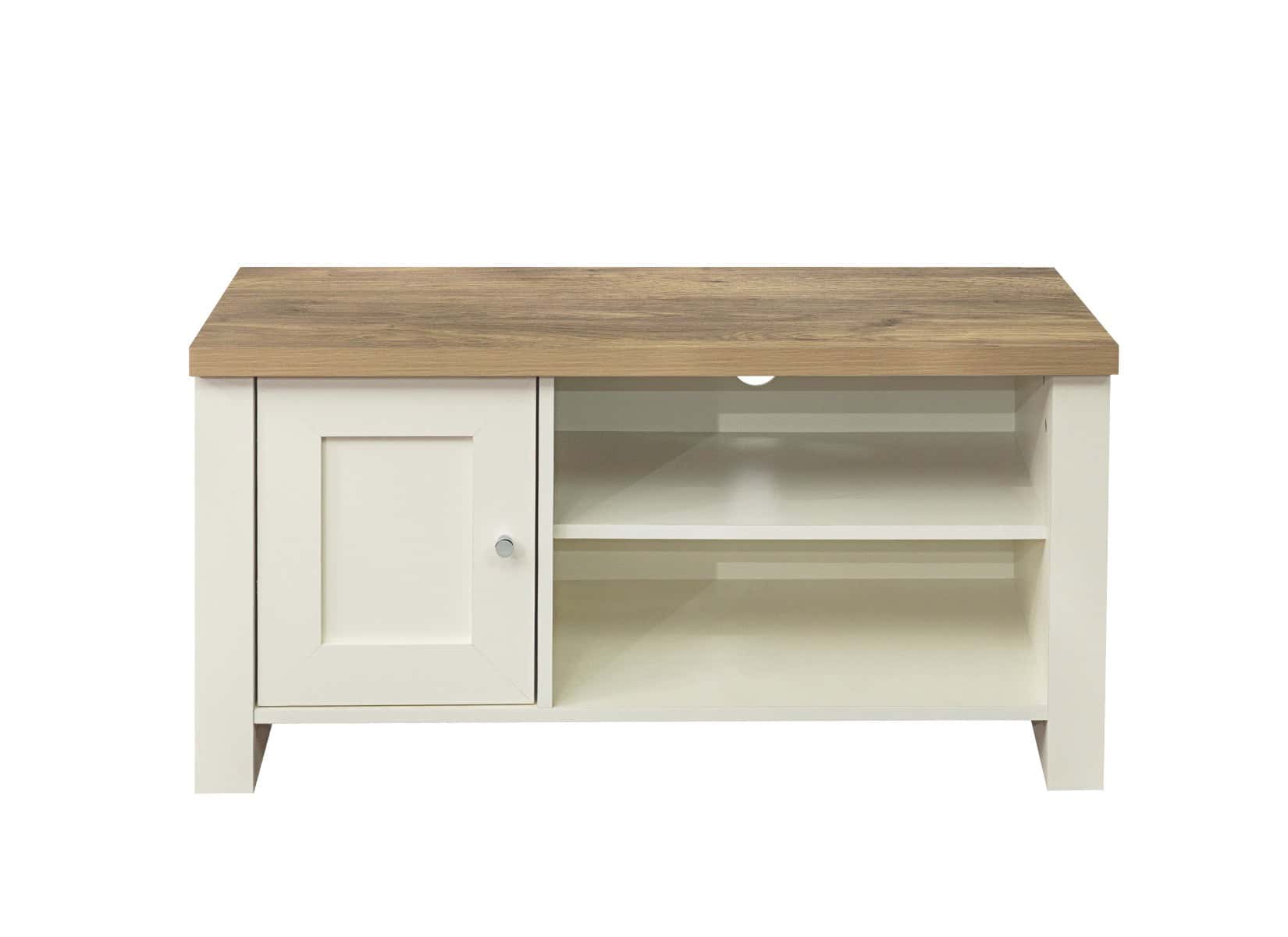 Highgate Small TV Unit - Cream & Oak - Image 5