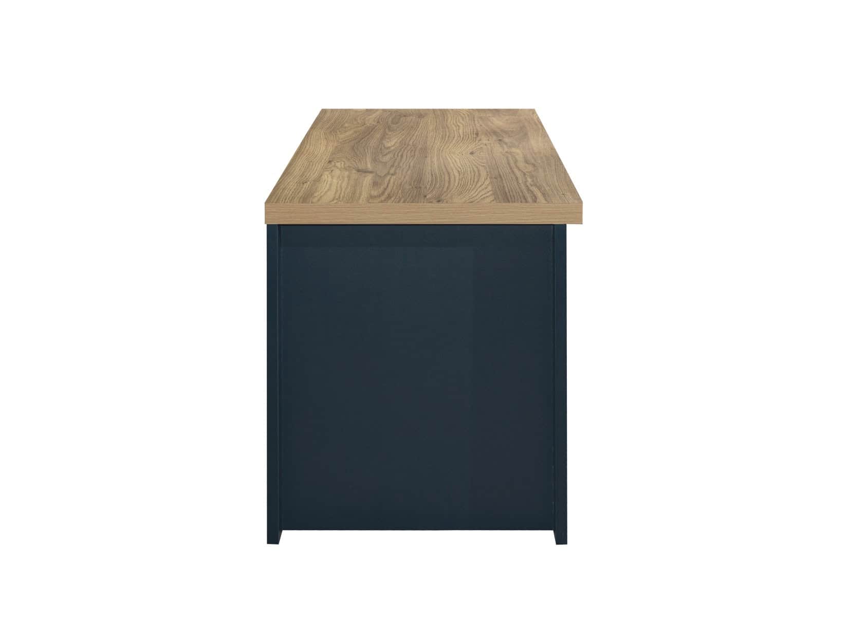 Highgate Small TV Unit - Navy & Oak - Image 6