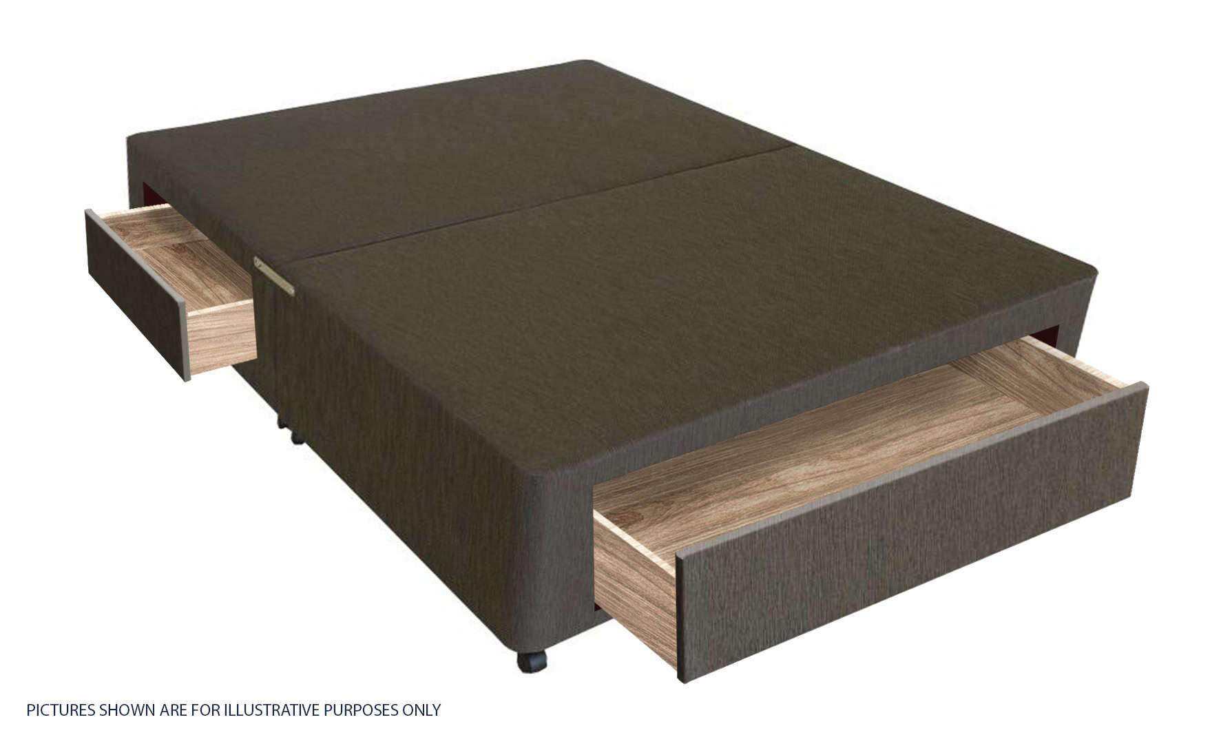Apollo 6ft Brown Jumbo Drawer Divan Base - Image 2